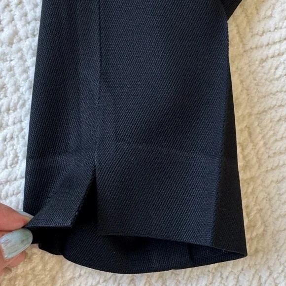 Theory Women's Wool Black Straight Leg Pants Size 6 - Picture 9 of 13